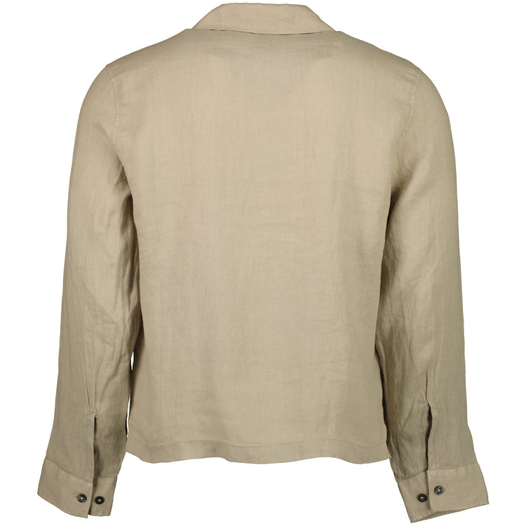 Long Sleeve Linen Overshirt - Casual Basement