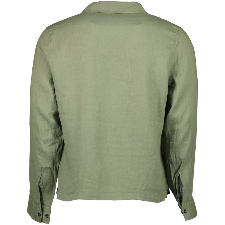 Long Sleeve Linen Overshirt - Casual Basement