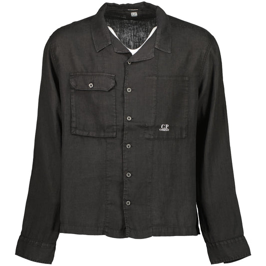Long Sleeve Linen Overshirt - Casual Basement