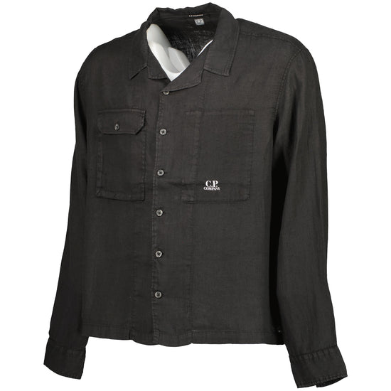 Long Sleeve Linen Overshirt - Casual Basement