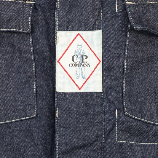 Denim Logo Patch Jacket - Casual Basement