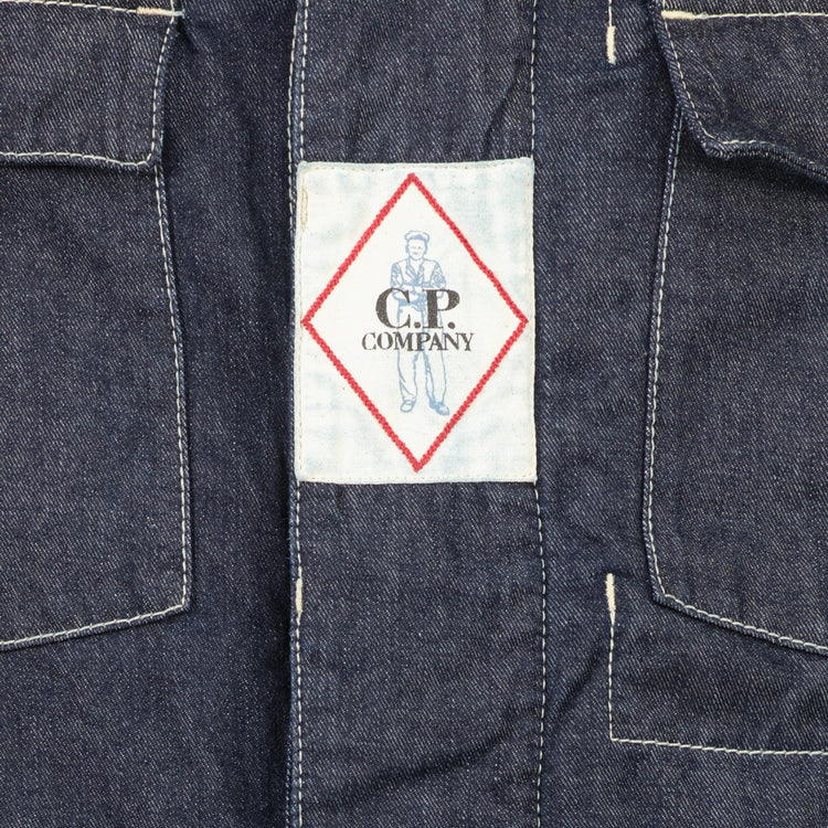 Denim Logo Patch Jacket - Casual Basement