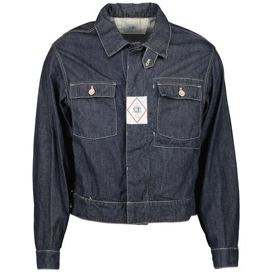 Denim Logo Patch Jacket - Casual Basement