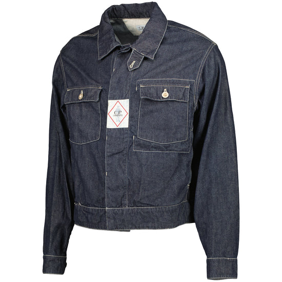 Denim Logo Patch Jacket - Casual Basement