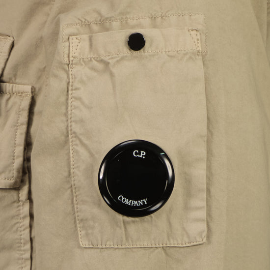 Gabardine Half Zip Lens Overshirt - Casual Basement