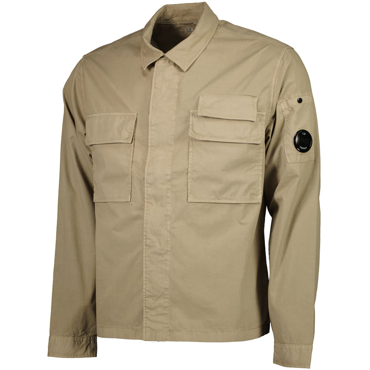 Gabardine Half Zip Lens Overshirt - Casual Basement