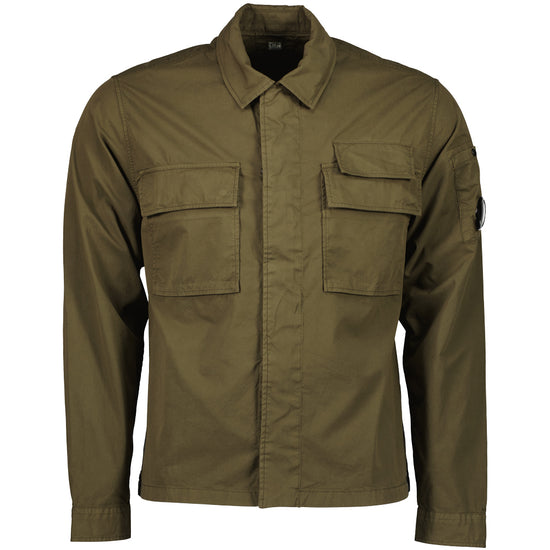 Gabardine Half Zip Lens Overshirt - Casual Basement