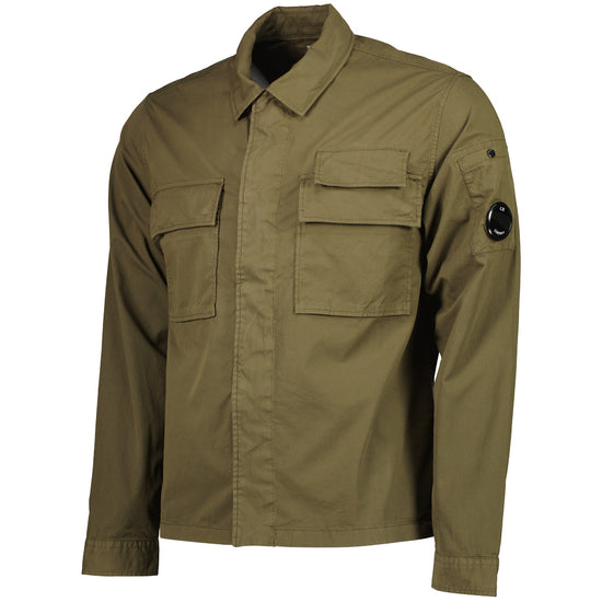 Gabardine Half Zip Lens Overshirt - Casual Basement