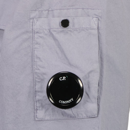 Gabardine Half Zip Lens Overshirt - Casual Basement