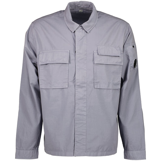 Gabardine Half Zip Lens Overshirt - Casual Basement