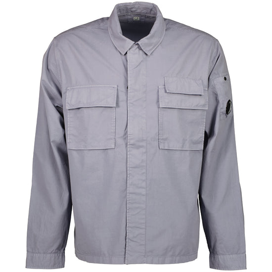 Gabardine Half Zip Lens Overshirt - Casual Basement