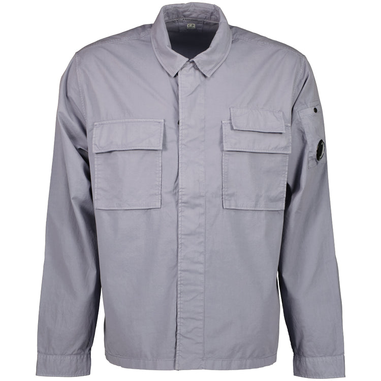 Gabardine Half Zip Lens Overshirt - Casual Basement