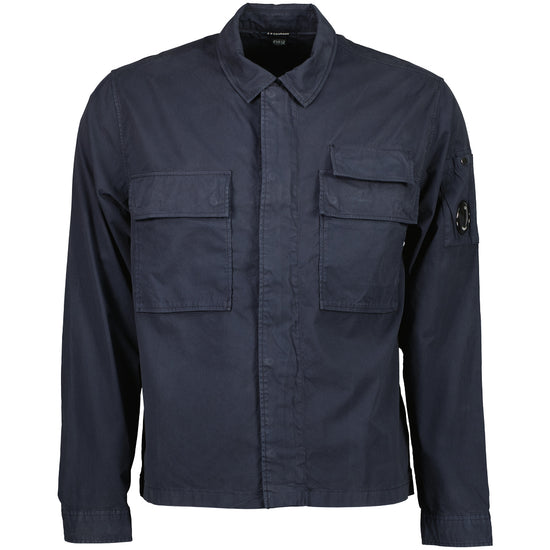 Gabardine Half Zip Lens Overshirt - Casual Basement