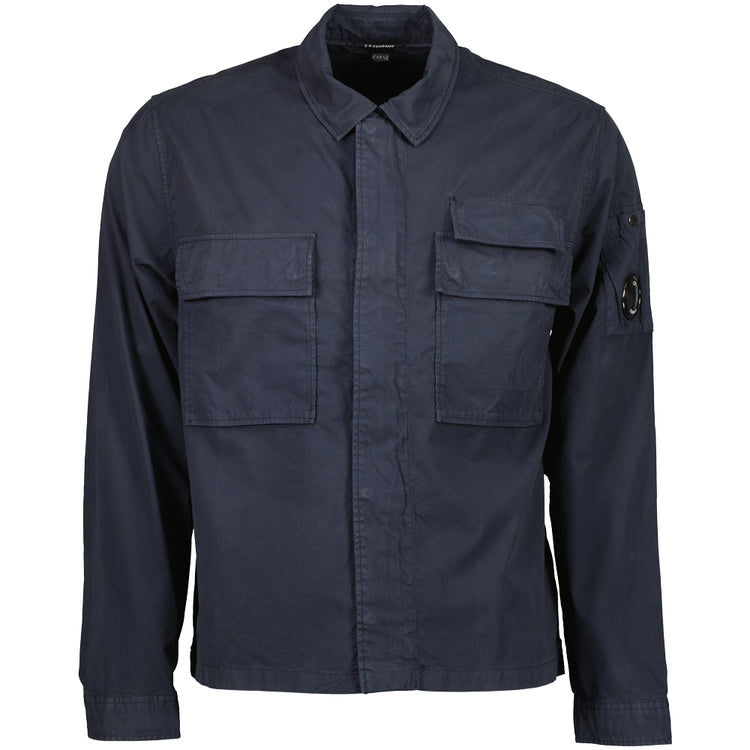 Gabardine Half Zip Lens Overshirt - Casual Basement