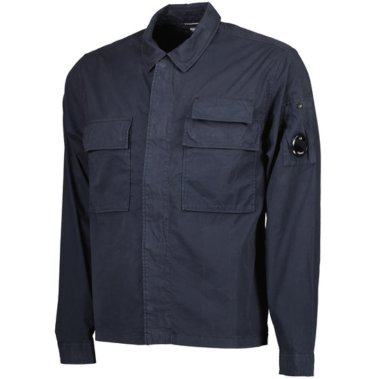 Gabardine Half Zip Lens Overshirt - Casual Basement