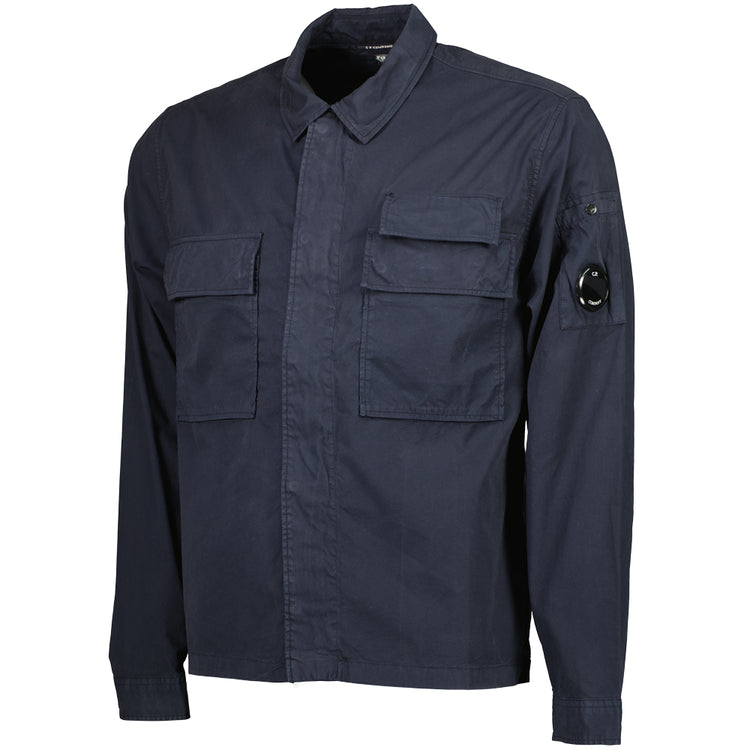Gabardine Half Zip Lens Overshirt - Casual Basement