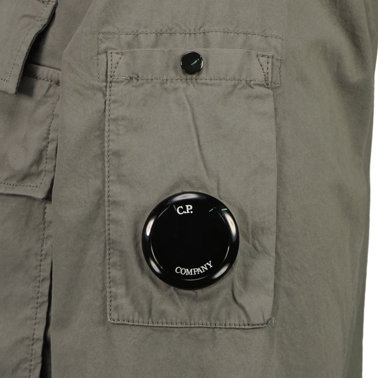 Gabardine Half Zip Lens Overshirt - Casual Basement
