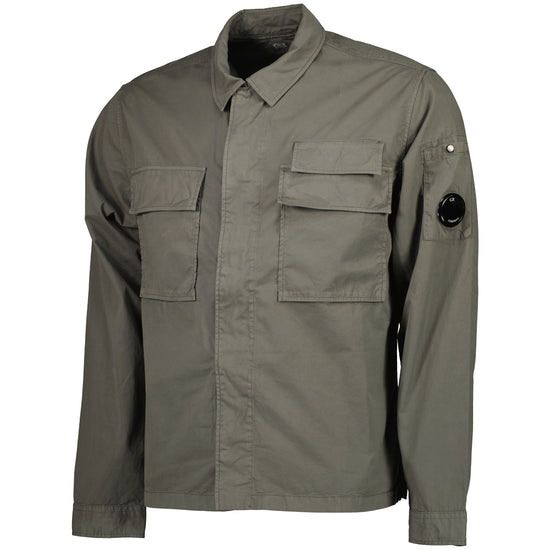 Gabardine Half Zip Lens Overshirt - Casual Basement