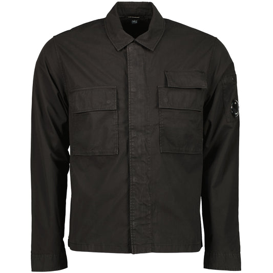 Gabardine Half Zip Lens Overshirt - Casual Basement