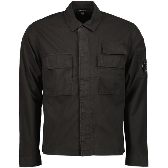 Gabardine Half Zip Lens Overshirt - Casual Basement