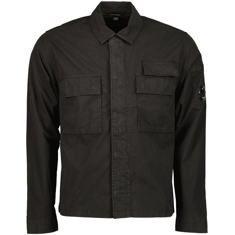 Gabardine Half Zip Lens Overshirt - Casual Basement