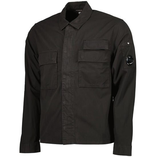 Gabardine Half Zip Lens Overshirt - Casual Basement