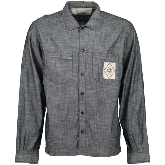 Chambray Logo Patch Shirt - Casual Basement