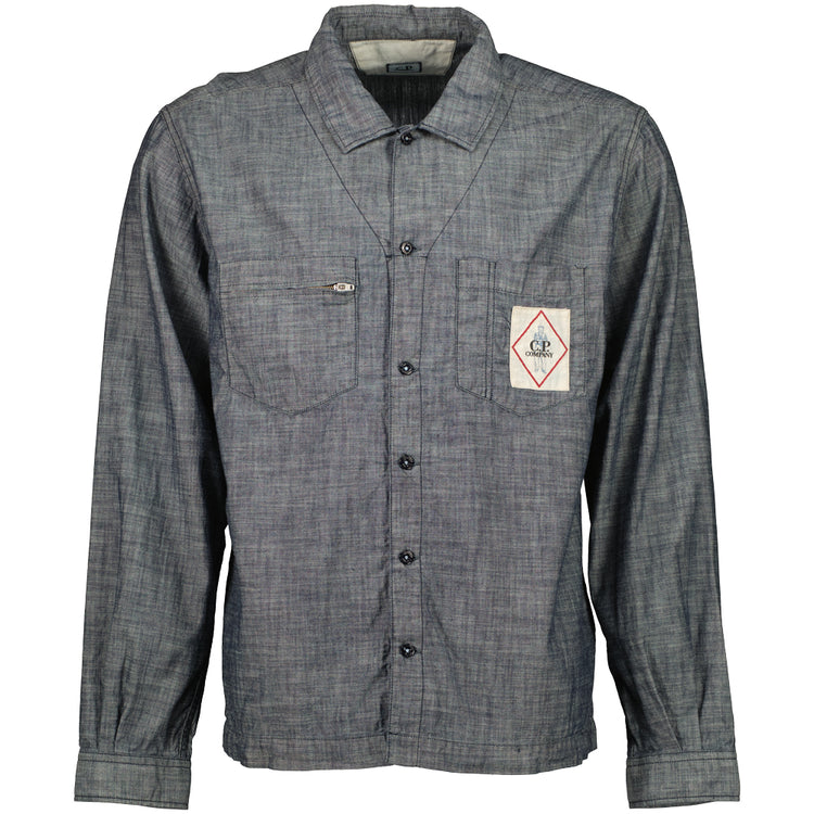Chambray Logo Patch Shirt - Casual Basement