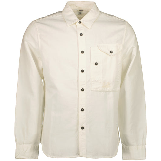 Cotton/Linen Pocket Logo Shirt - Casual Basement