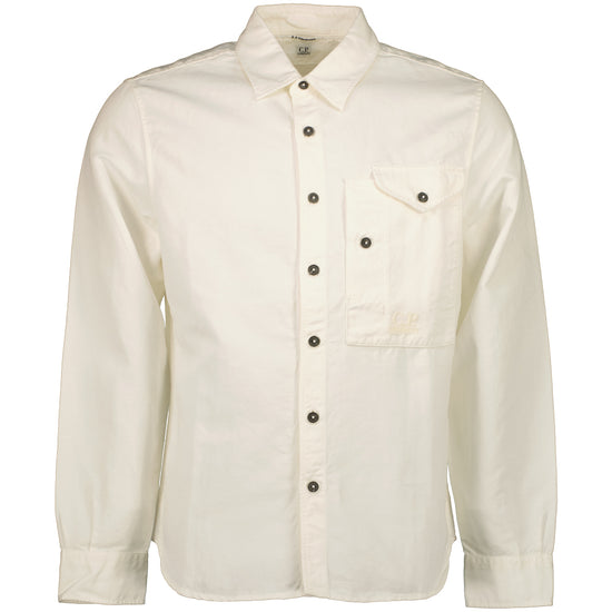 Cotton/Linen Pocket Logo Shirt - Casual Basement