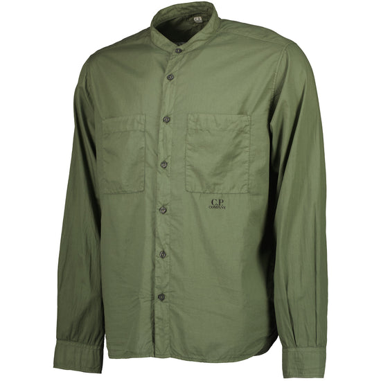 Light Mussola Mandarin Shirt - Casual Basement