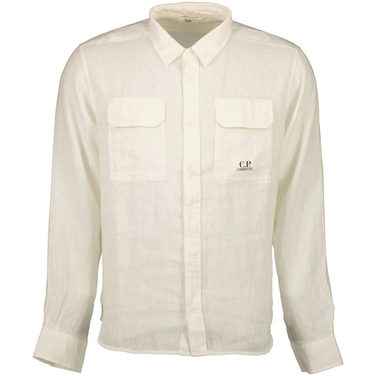 Long Sleeve Linen Overshirt - Casual Basement