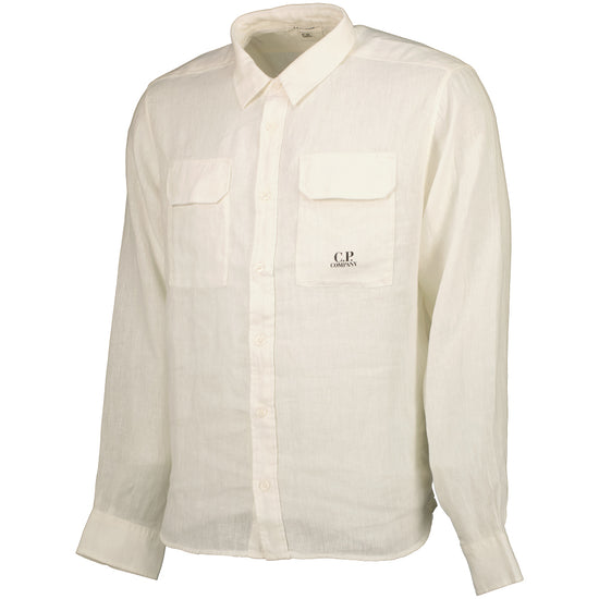 Long Sleeve Linen Overshirt - Casual Basement