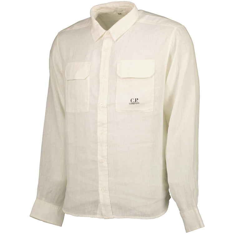 Long Sleeve Linen Overshirt - Casual Basement