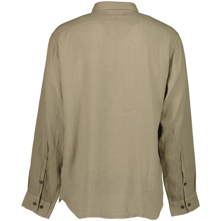 Long Sleeve Linen Overshirt - Casual Basement