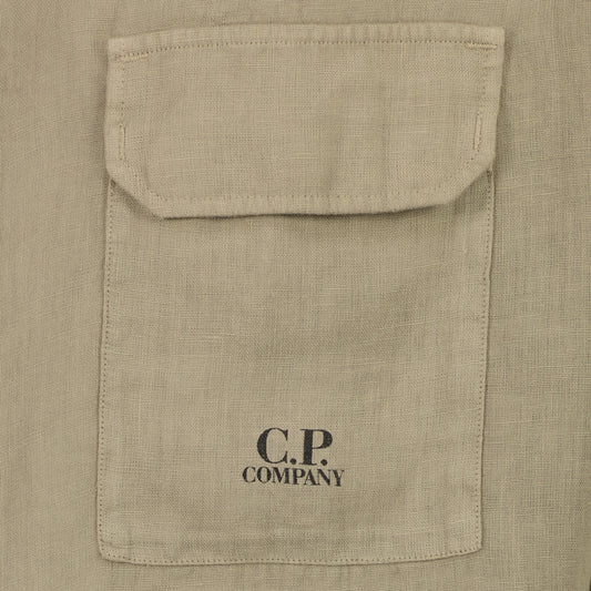 Long Sleeve Linen Overshirt - Casual Basement