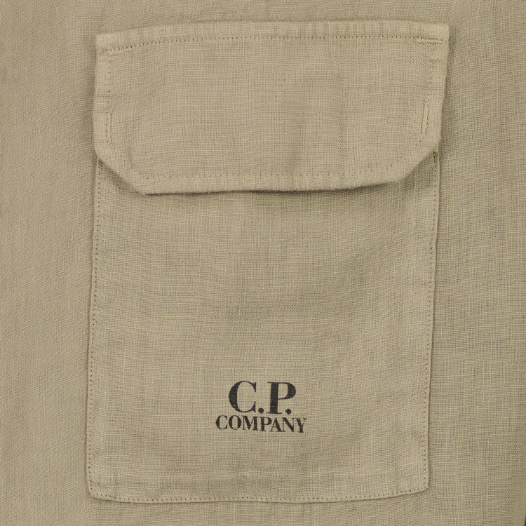 Long Sleeve Linen Overshirt - Casual Basement