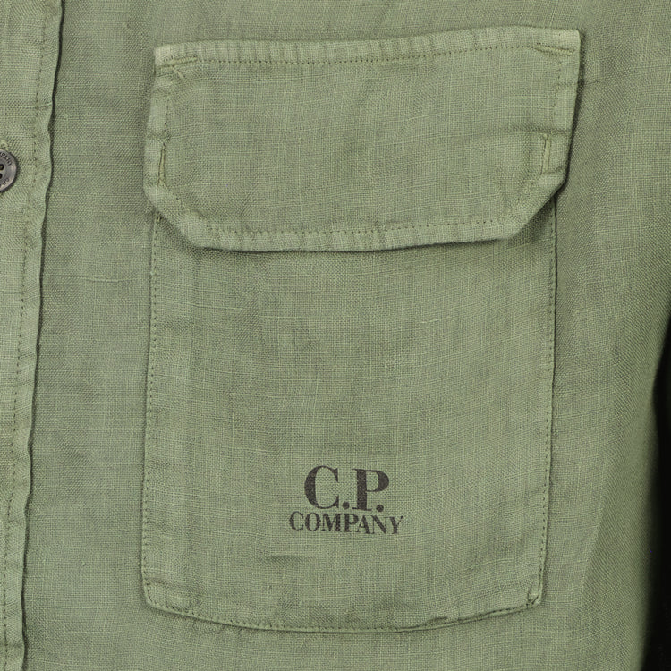Long Sleeve Linen Overshirt - Casual Basement