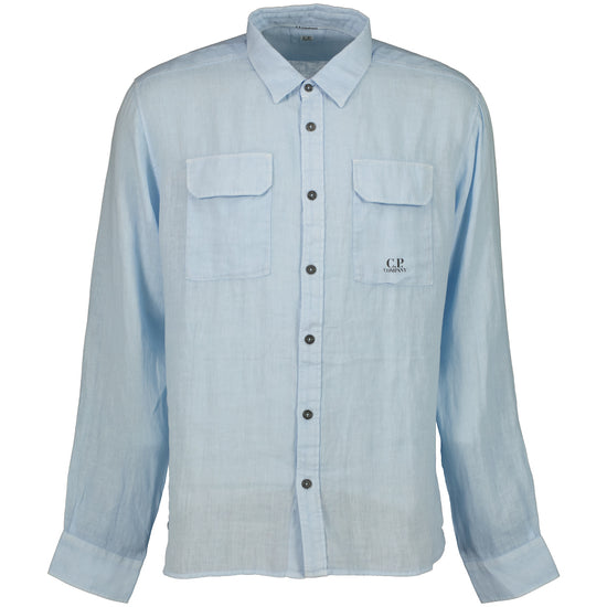 Long Sleeve Linen Overshirt - Casual Basement