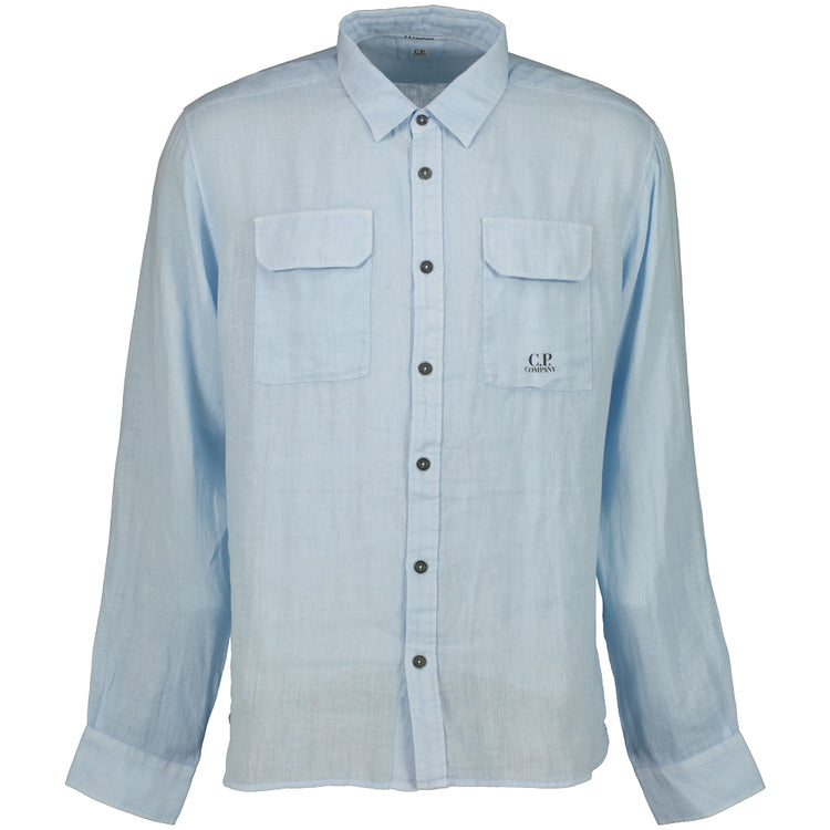 Long Sleeve Linen Overshirt - Casual Basement