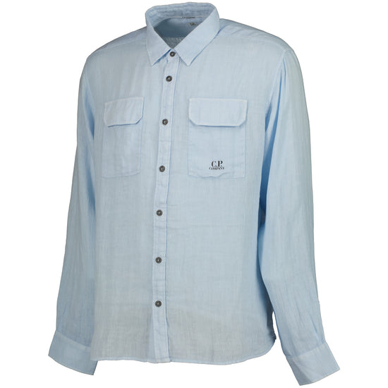 Long Sleeve Linen Overshirt - Casual Basement