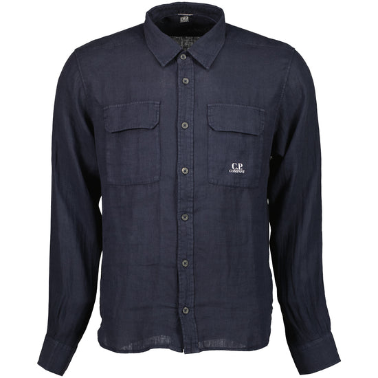 Long Sleeve Linen Overshirt - Casual Basement