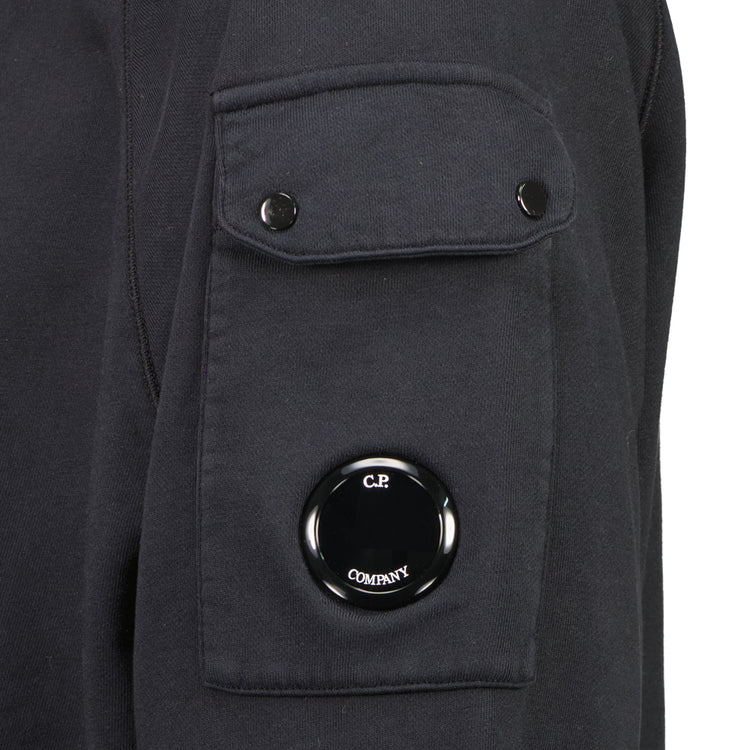 Diagonal Fleece Zipped Lens Sweatshirt - Casual Basement