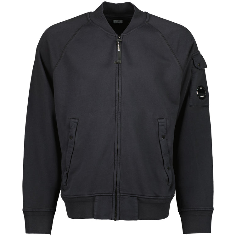 Diagonal Fleece Zipped Lens Sweatshirt - Casual Basement
