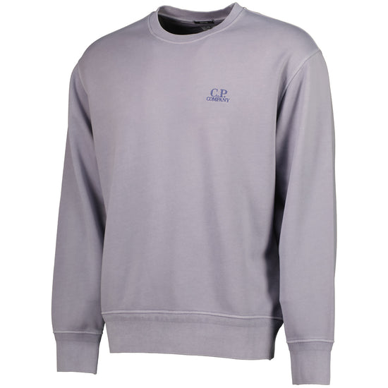 Diagonal Fleece Resist Dyed Logo Sweatshirt - Casual Basement