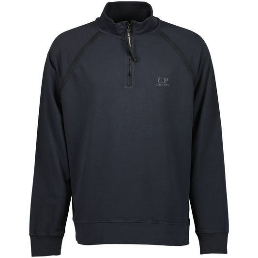 Light Fleece Quarter Zip Logo Sweat - Casual Basement