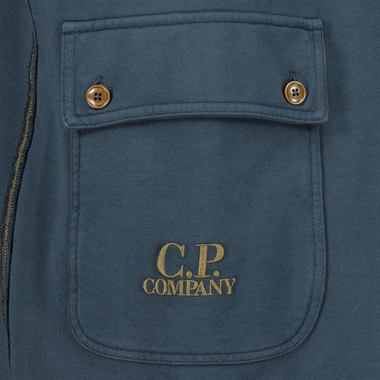 Diagonal Fleece Pocket Logo Hoodie - Casual Basement