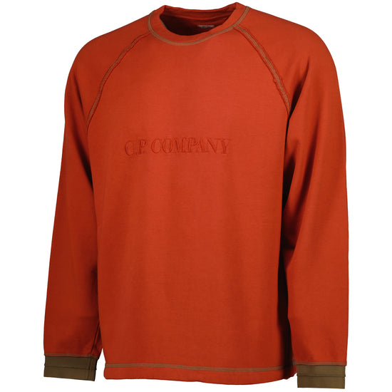 Diagonal Fleece Logo Sweatshirt - Casual Basement