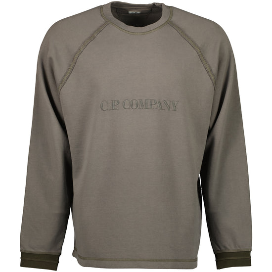 Diagonal Fleece Logo Sweatshirt - Casual Basement