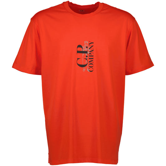 Vertical Logo Print T-Shirt - Casual Basement